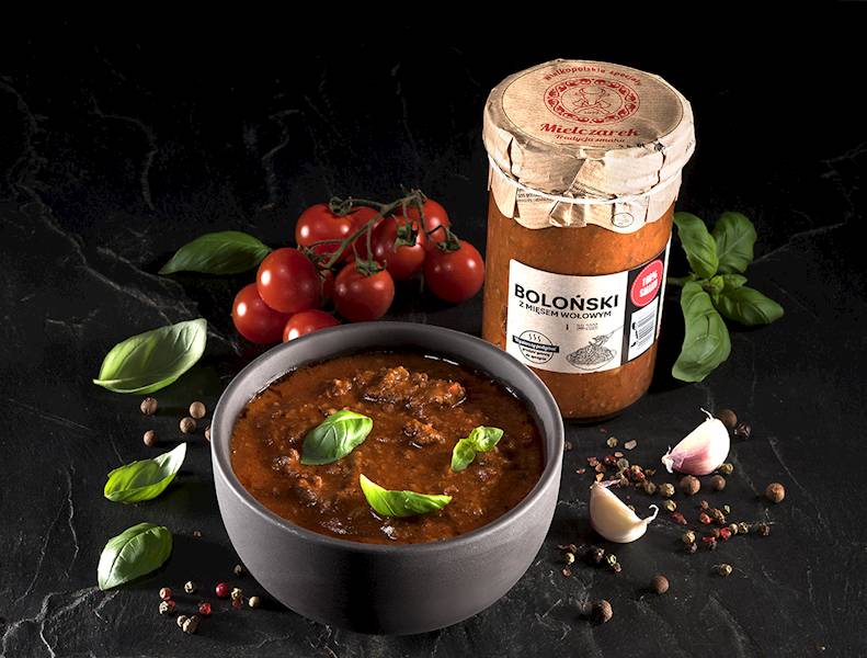 Sos boloński z mięsem WOŁWOYM słoik 490 g Mielczarek