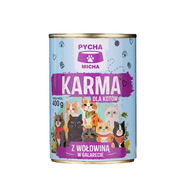 Karma dla kotów WOŁOWINA 400 g Szurbyt