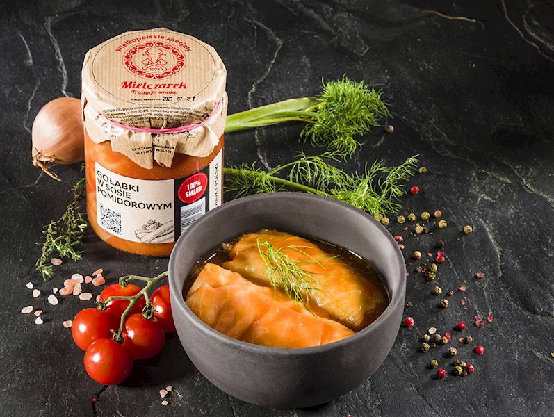 Gołąbki w sosie pomidorowym 490 g słoik Mielczarek