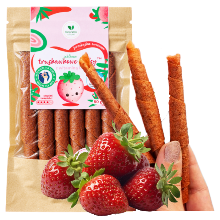 Truskawkowe rollsy wzbogacone witaminą D3 50g