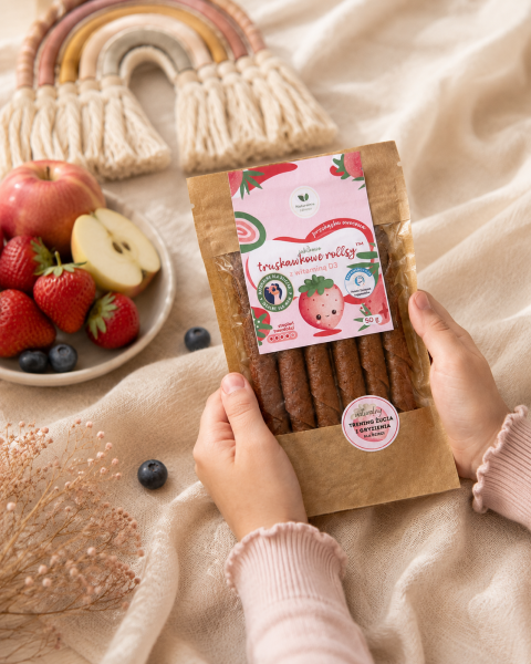 Truskawkowe rollsy wzbogacone witaminą D3 50g