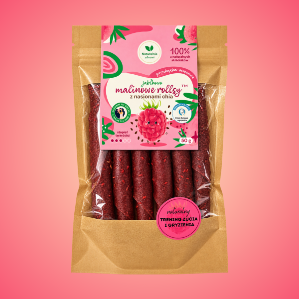 Malinowe rollsy™ z nasionami chia 50 g