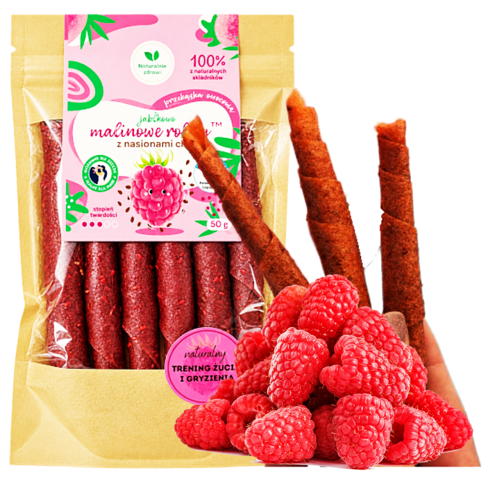 Malinowe rollsy™ z nasionami chia 50 g