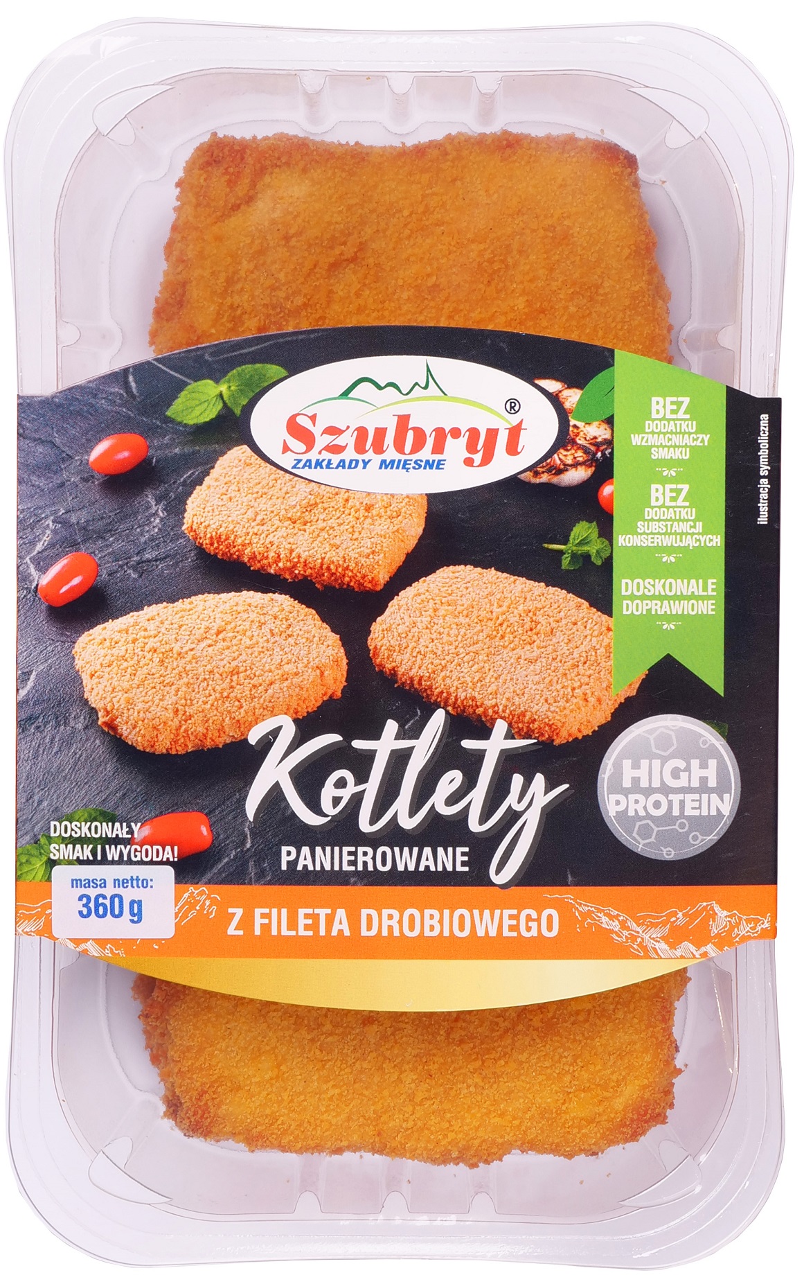 Kotlety panierowane z FILETA drobiowego 360g tacka