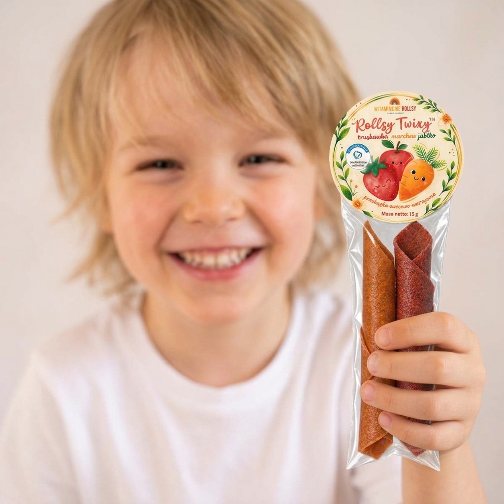 Witaminowe rollsy twiksy marchewka i truskawka 15 g (EAN 5904024000334)
