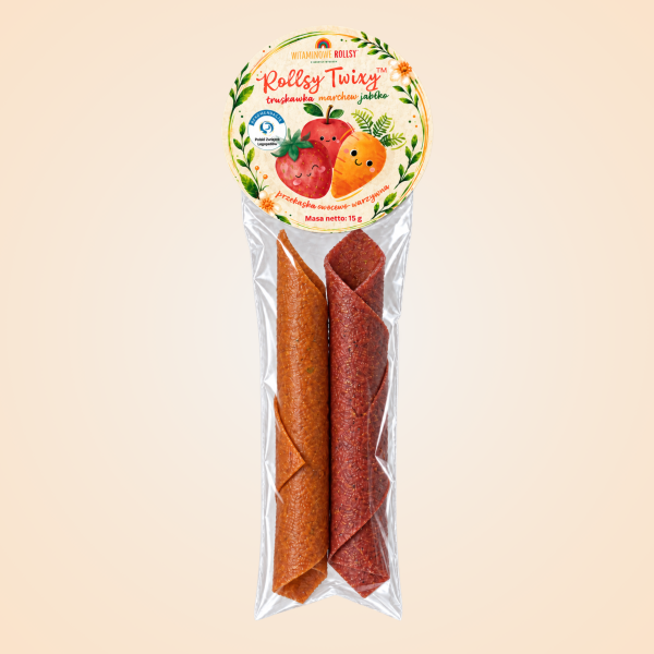 Witaminowe rollsy twiksy marchewka i truskawka 15 g (EAN 5904024000334)