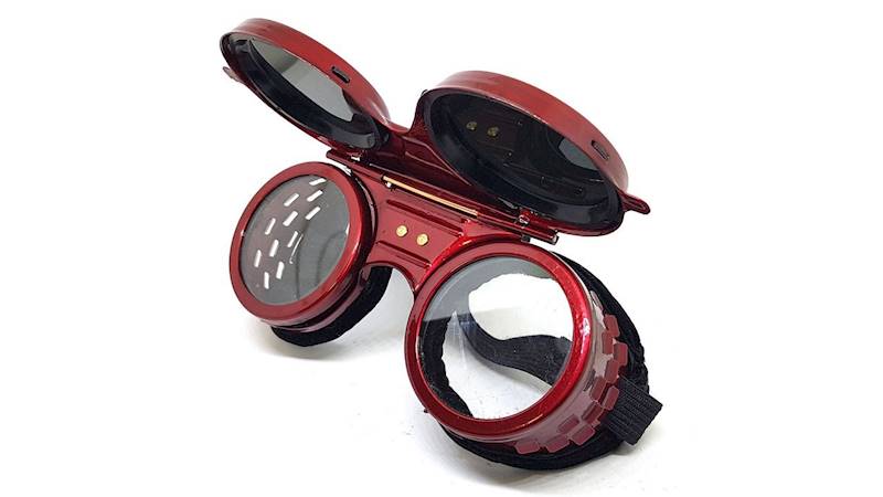 GOGLE SPAWALNICZE UCHYLNE GSM CZERWONE / GOGGLES