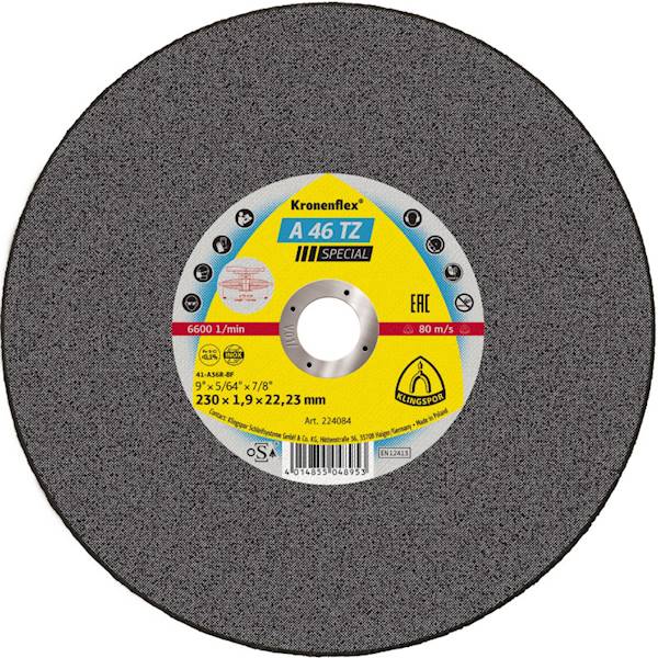 230 X 1,9 KLINGSPOR TARCZA A46TZ SPECIAL