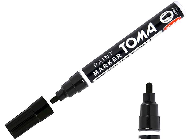 TOMA MARKER OLEJOWY CZARNY GRUBY/BLACK MARKER 440