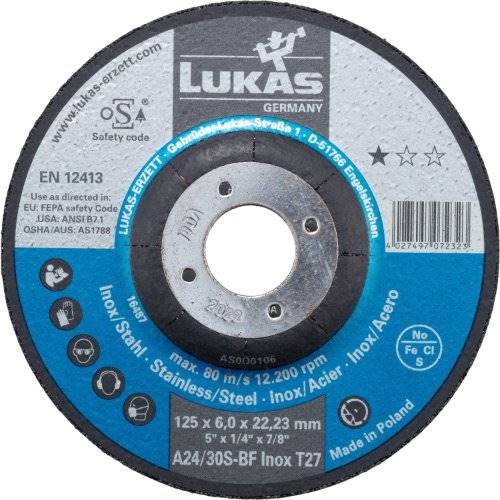 125 X 6,0 T27 PREMIUMFLEX A24/30S-BF INOX LUKAS