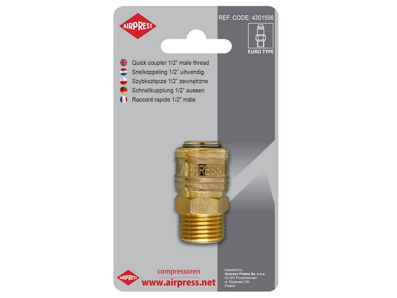 SZYBKOZŁĄCZE 1/2" GWINT ZEWNĘTRZNY 4301506 AIRPRE 