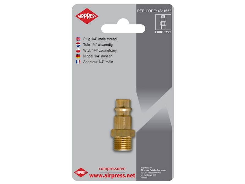 WTYK 1/4" GWINT ZEWNĘTRZNY 4311532 AIRPRESS
