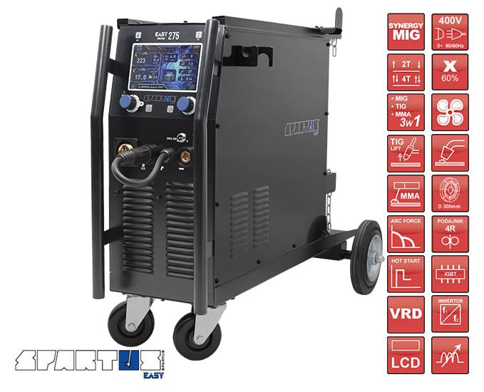 SPAWARKA SPARTUS EASYMIG 375 LCD PAKIET