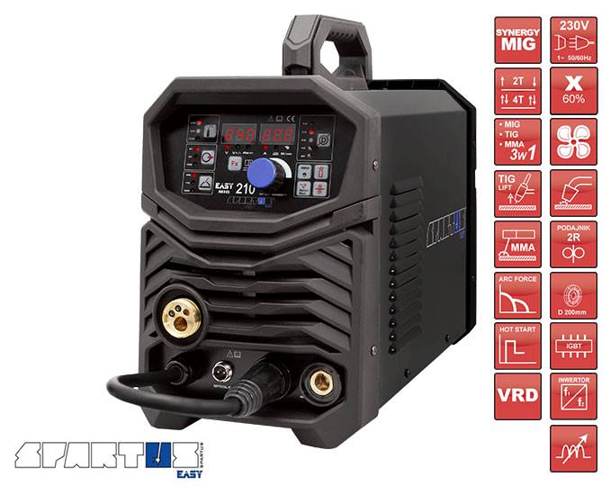 SPARTUS EASY MIG 210LED (PAKIET)