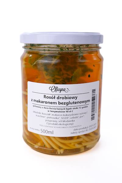 ROSÓŁ KOLAGENOWY Z MAKARONEM BEZGLUTEN 500ML