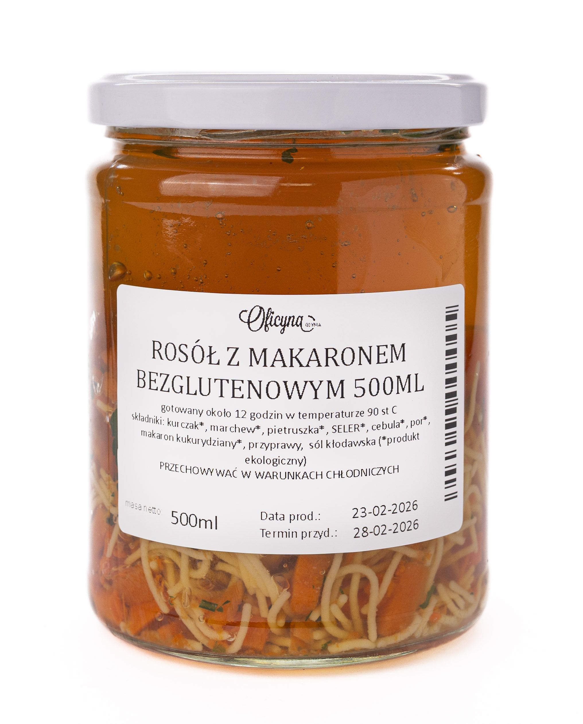 ROSÓŁ Z MAKARONEM BEZGLUTENOWYM 500ML
