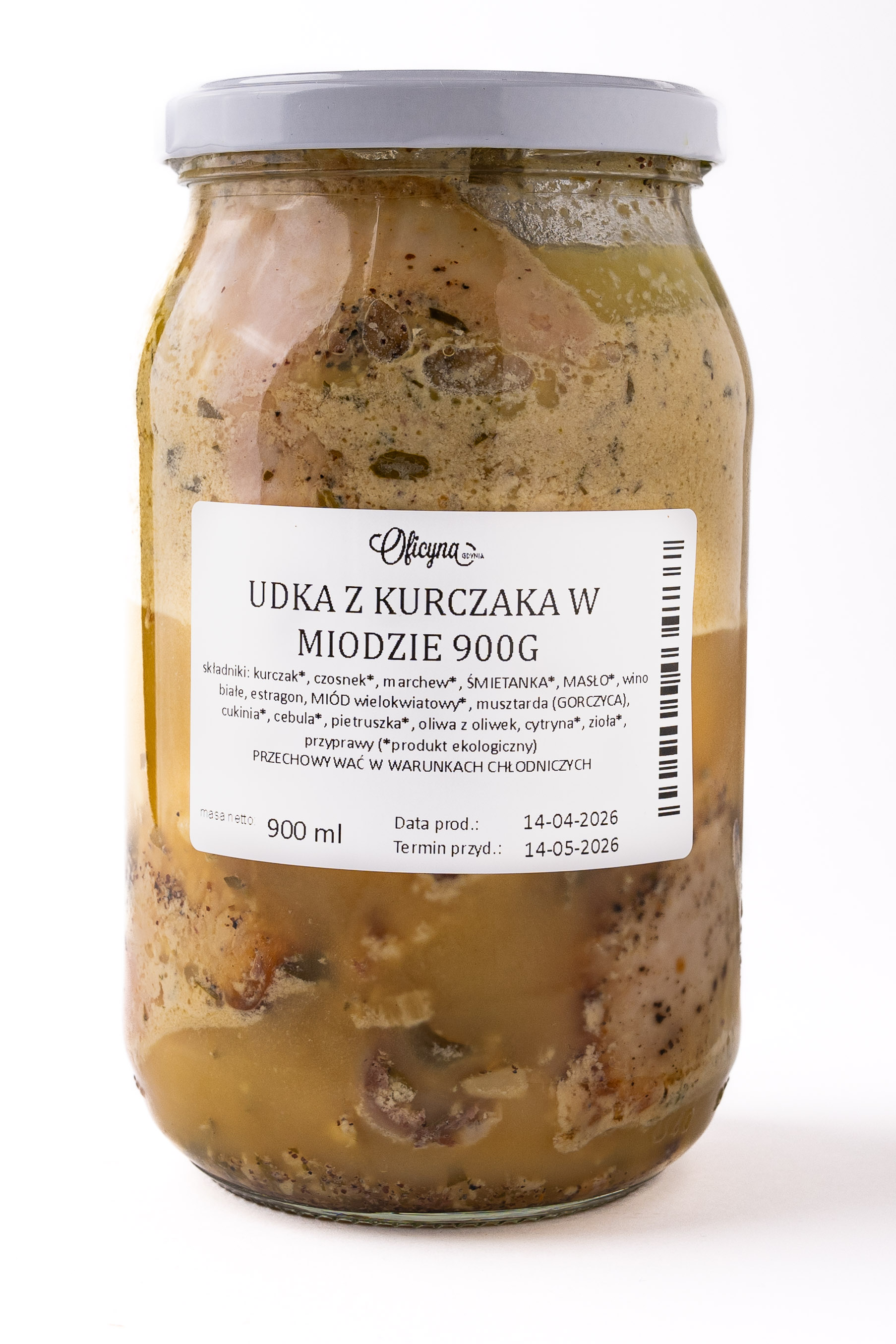 UDKA Z KURCZAKA W MIODZIE 900G 