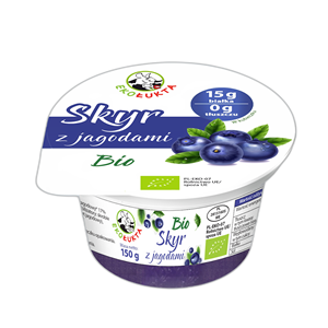 JOGURT SKYR TYPU ISLANDZKIEGO Z JAGODAMI BIO 150 g EKO ŁUKTA
