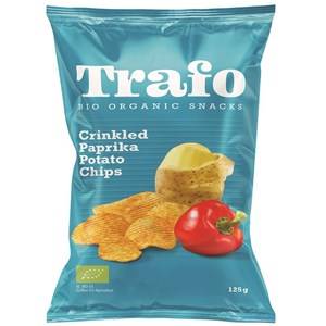 CHIPSY ZIEMNIACZANE KARBOWANE PAPR BIO 125 g TRAFO