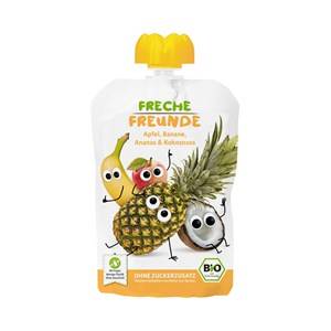 MUS JABŁ BANAN ANANAS KOKOS B/CUK BEZGL BIO 100 g FRECHE FREUNDE