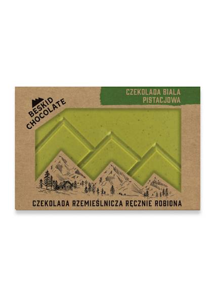 CZEKOLADA BIAŁA PISTACJOWA 70 G BESKID CHOCOLATE