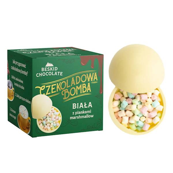 BOMBA CZEKOL DO PICIA CIEMNA Z MALINAMI I CHILI 50 G BESKID CHOCOLATE