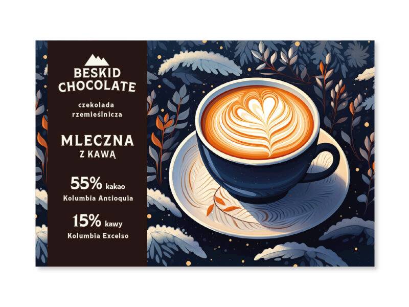 CZEKOLADA MLECZNA Z KAWĄ 70 G BESKID CHOCOLATE