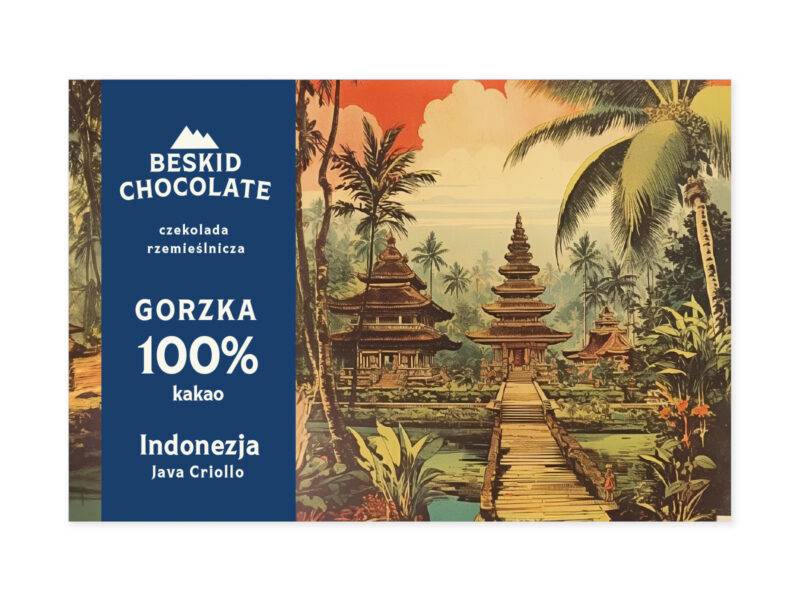 CZEKOLADA GORZKA 100% INDONEZJA 70 G BESKID CHOCOLATE