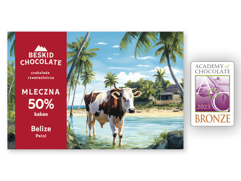 CZEKOLADA CIEMNA MLECZNA 50% BELIZE 70 G BESKID CHOCOLATE