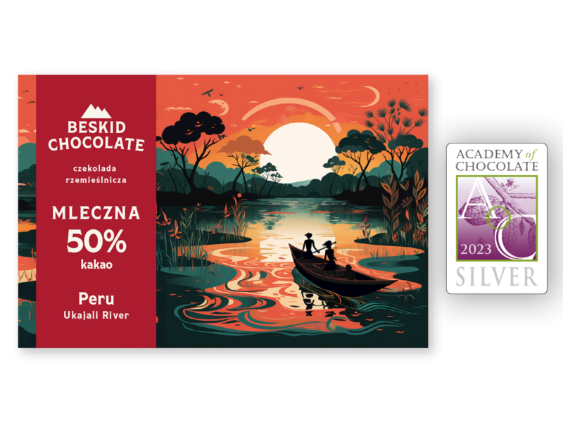 CZEKOLADA MLECZNA 50% UKAJALI 70 G BESKID CHOCOLATE