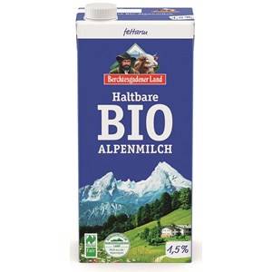 MLEKO ALPEJSKIE UHT 1,5 % TŁUSZCZU BIO 1 L BERCHTESGADENER LAND