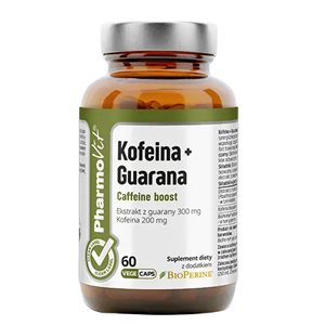 KOFEINA + GUARANA BEZGL 60 KAPSUŁEK PHARMOVIT (CLEAN LABEL)