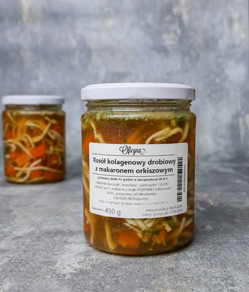 ROSÓŁ Z INDYKA Z MAKARONEM ORKISZOWYM 500ML