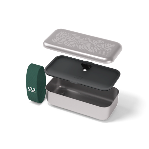 MONBENTO LUNCHBOX PROSTOKĄTNY STALOWY JUNGLE SENSE