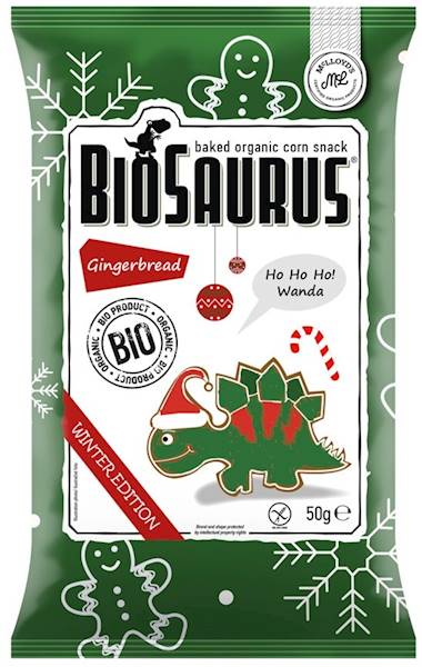 CHRUPKI KUKURYDZIANE DINO ZIMOWE PIERNIKOWE BEZGL BIO 50 G