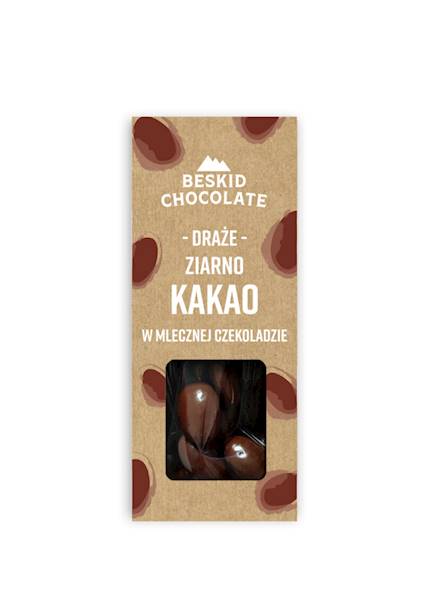 ZIARNO KAKAO W MLECZNEJ CZEKOLADZIE 50 G BESKID CHOCOLATE
