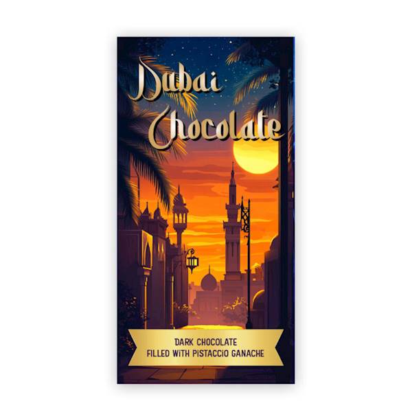CZEKOLADA DUBAJSKA Z PISTACJAMI GORZKA 110 G BESKID CHOCOLATE