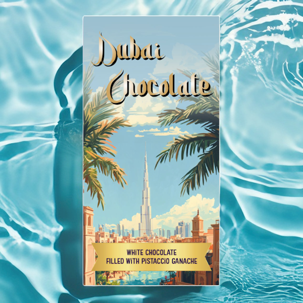 CZEKOLADA DUBAJSKA Z PISTACJAMI BIAŁA 110 G BESKID CHOCOLATE