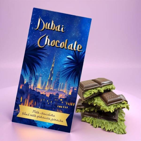 CZEKOLADA DUBAJSKA Z PISTACJAMI MLECZNA 110 G BESKID CHOCOLATE