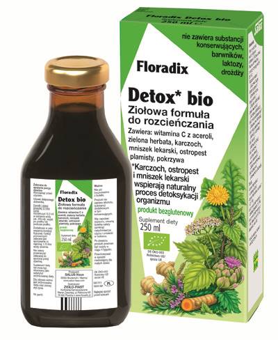 DETOX W PŁYNIE BEZGL BIO 250 ml SALUS (FLORADIX)