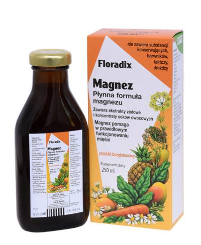MAGNEZ W PŁYNIE BEZGL 250 ml SALUS (FLORADIX)