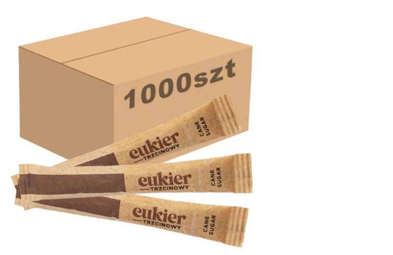 CUKIER TRZCINOWY BRĄZOWY SASZETKA 1000x4g