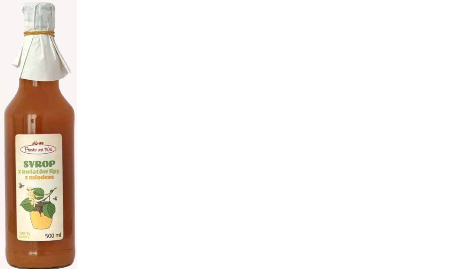 SYROP Z KWIATÓW LIPY Z MIODEM LIPOWYM 500 ML PROSTO ZE WSI