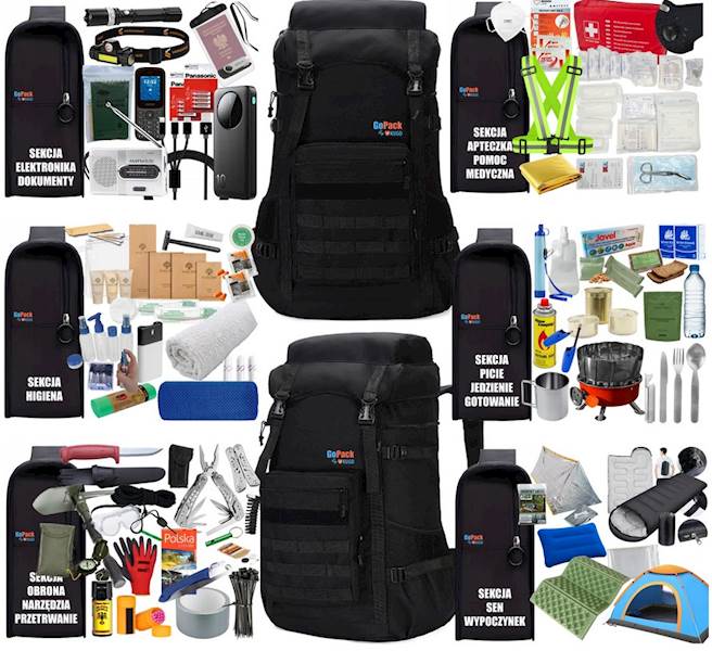 Plecak ewakuacyjny GOPACK MAX 220 w 1 przetrwanie
