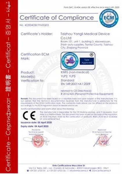 10x FFP2 KN95 MASKA OCHRONNA