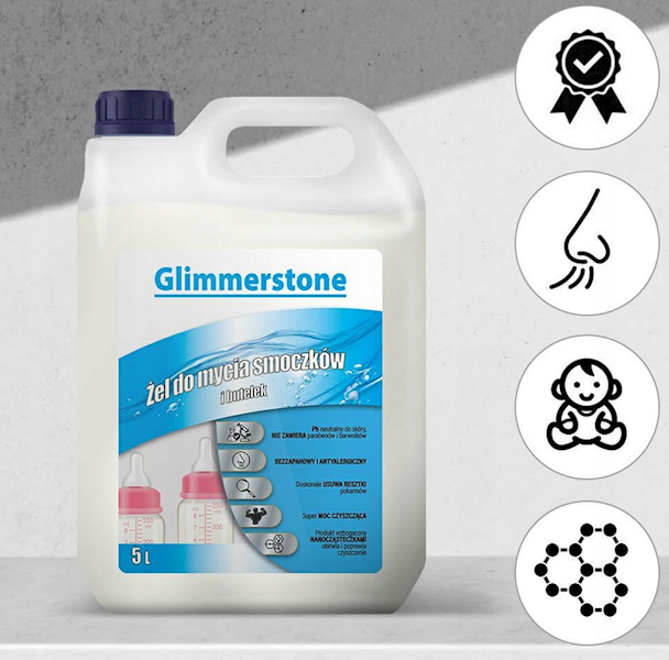 GLIMMERSTONE 5L ŻEL PŁYN DO MYCIA BUTELEK SMOCZKÓW