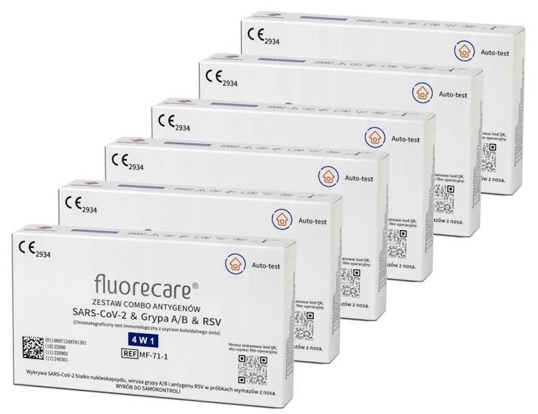 6x TEST FLUORECARE RSV + COVID + grypa A/B