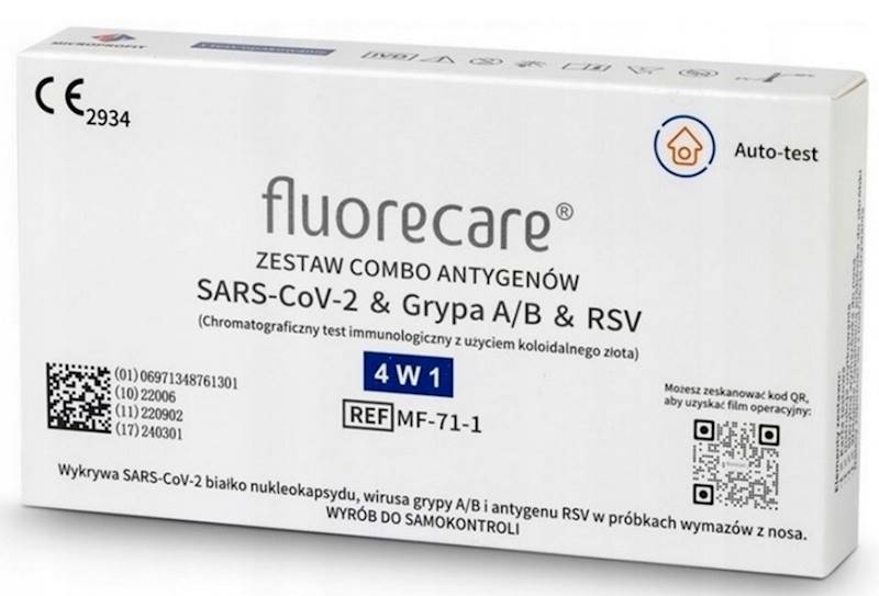 6x TEST FLUORECARE RSV + COVID + grypa A/B