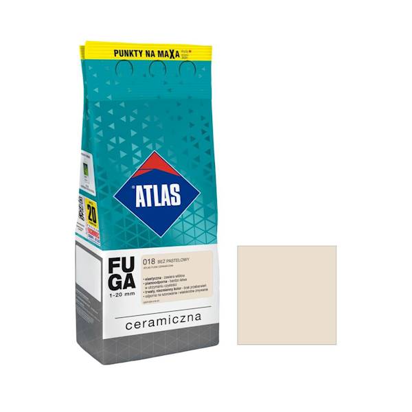 AT FUGA CERAMICZNA 018 BEŻ PASTELOWY 1-20mm 2KG