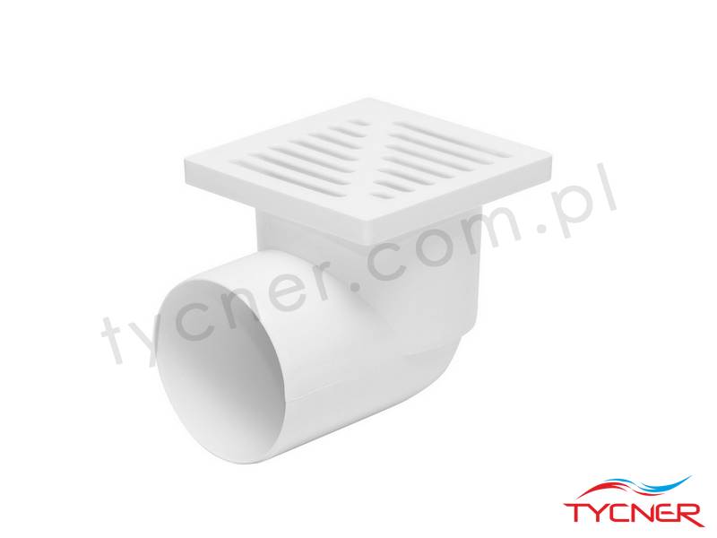 TYC KRATKA ŚCIEK. Z WYJŚCIEM BOCZNYM 110MM BIAŁA
